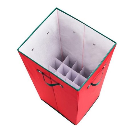 ELF STOR Elf Stor 83-DT5019 All Occasion Vertical 30 in. Wrapping Paper Storage Box with Lid; Red 83-DT5019